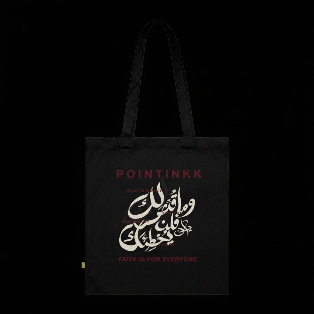 Qadar Red White Tote Bag
