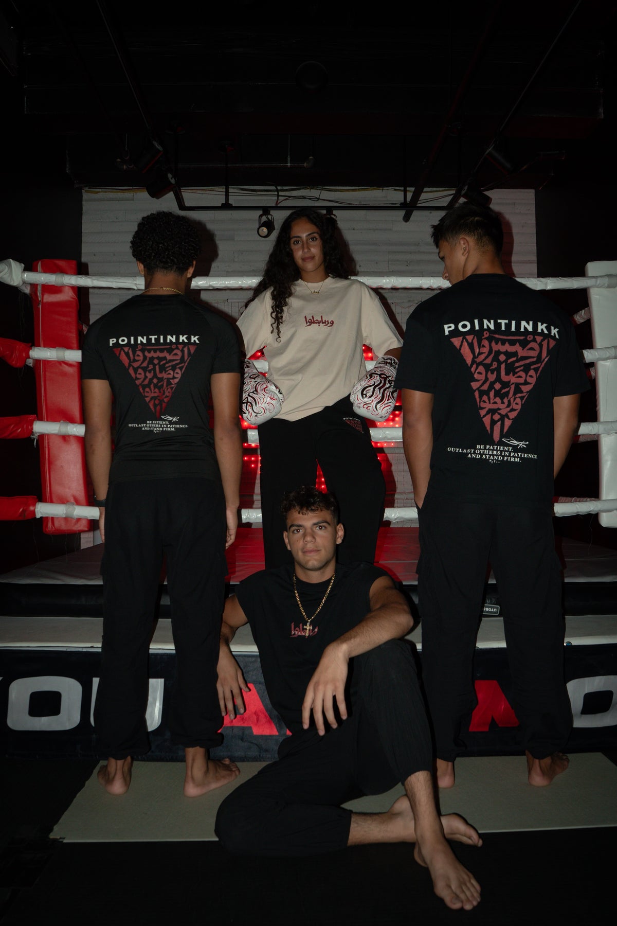 Stand Firm Oversized Black Tee