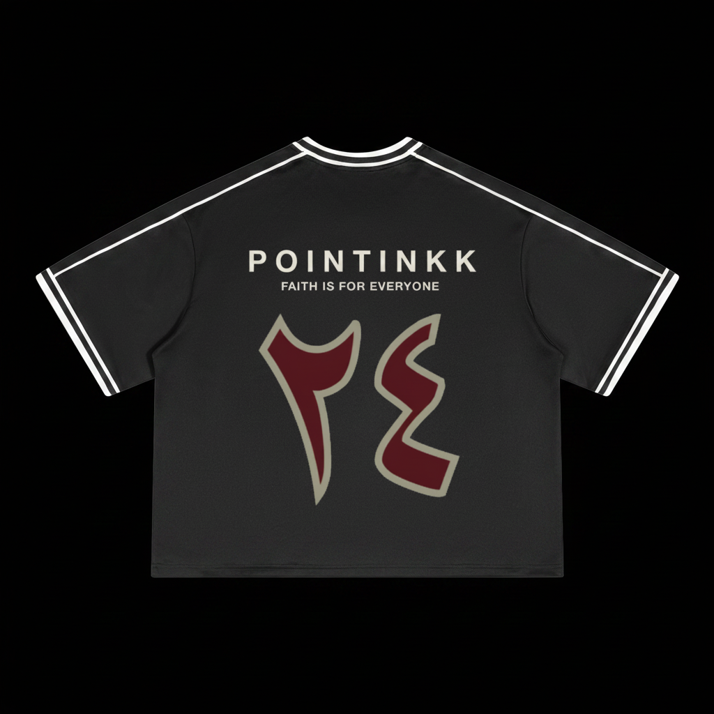Black Pointinkk Football Jersey