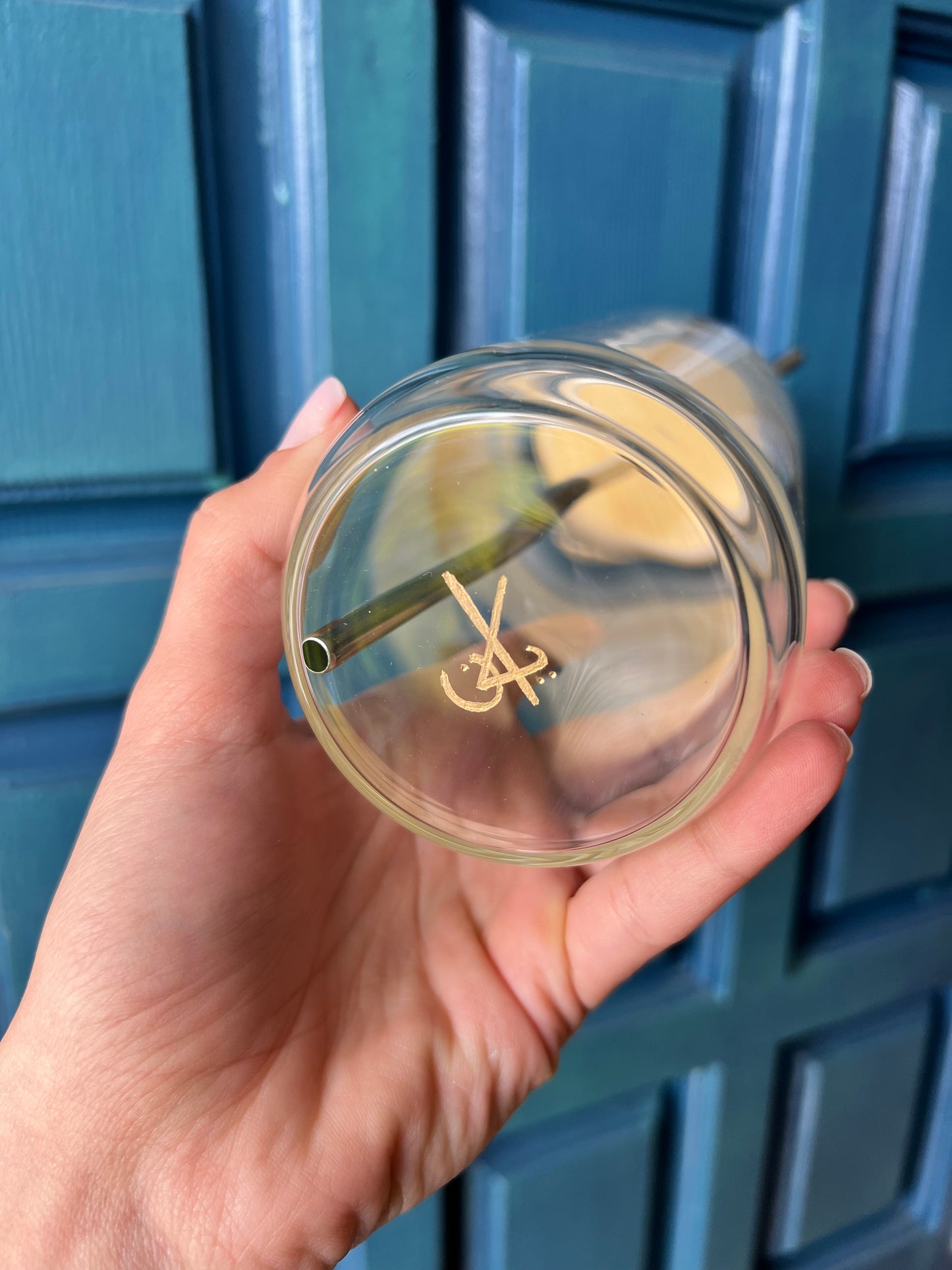 Hand Engraved Glass Cup