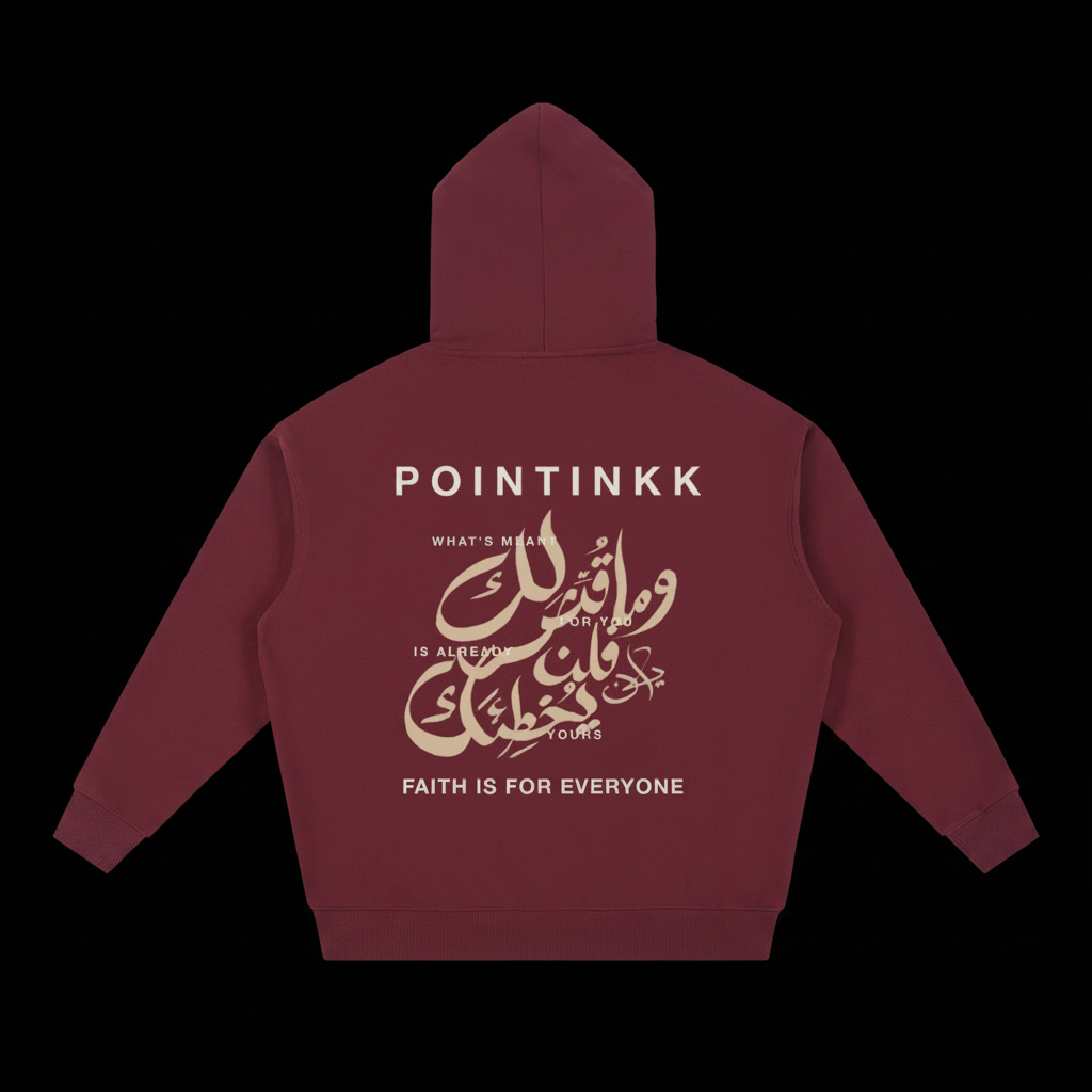 Qadar Dull Red Heavyweight Hoodie