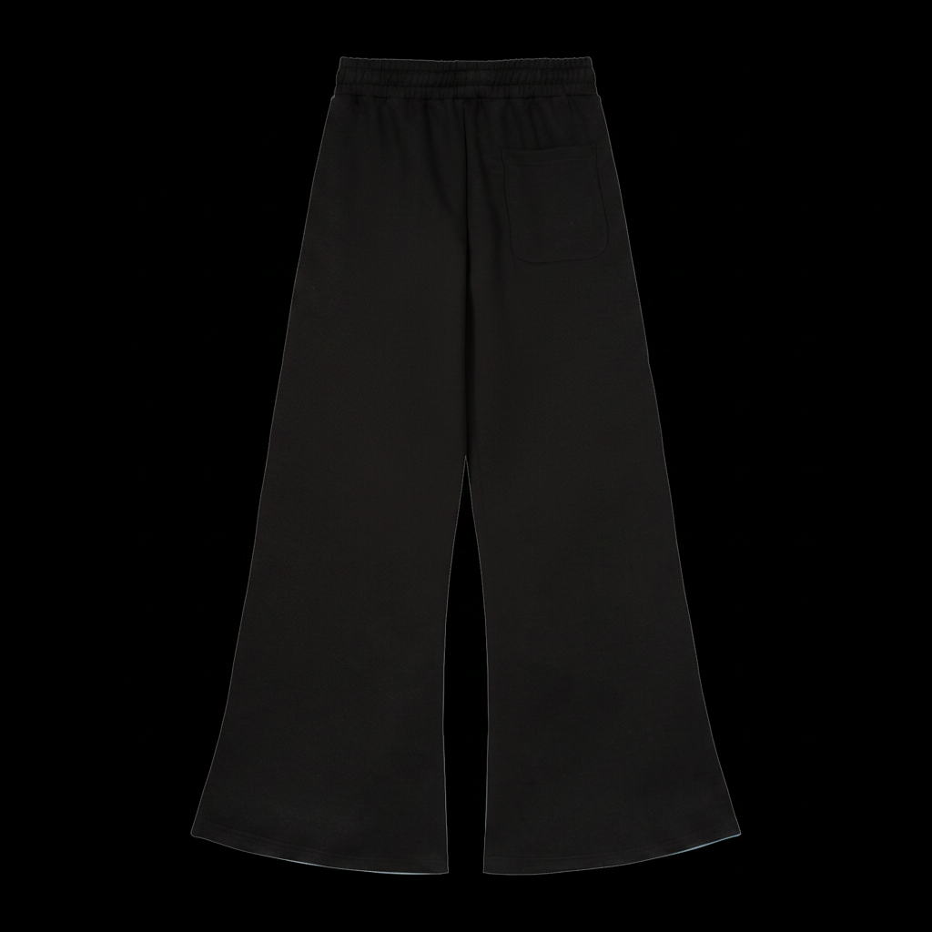 Qadar Black Wide Leg Sweats