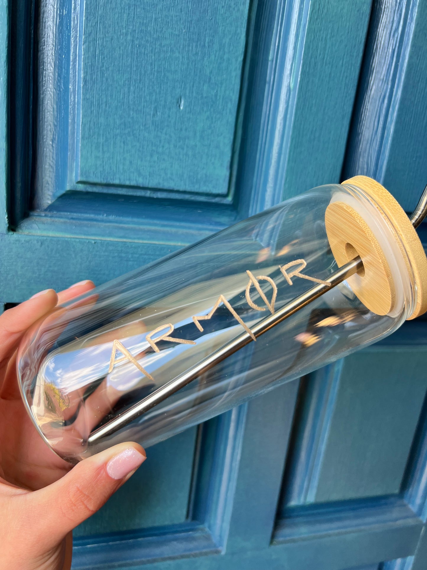 Hand Engraved Glass Cup