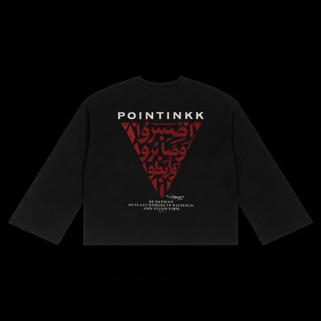 Stand Firm Black Waffle Long Sleeve
