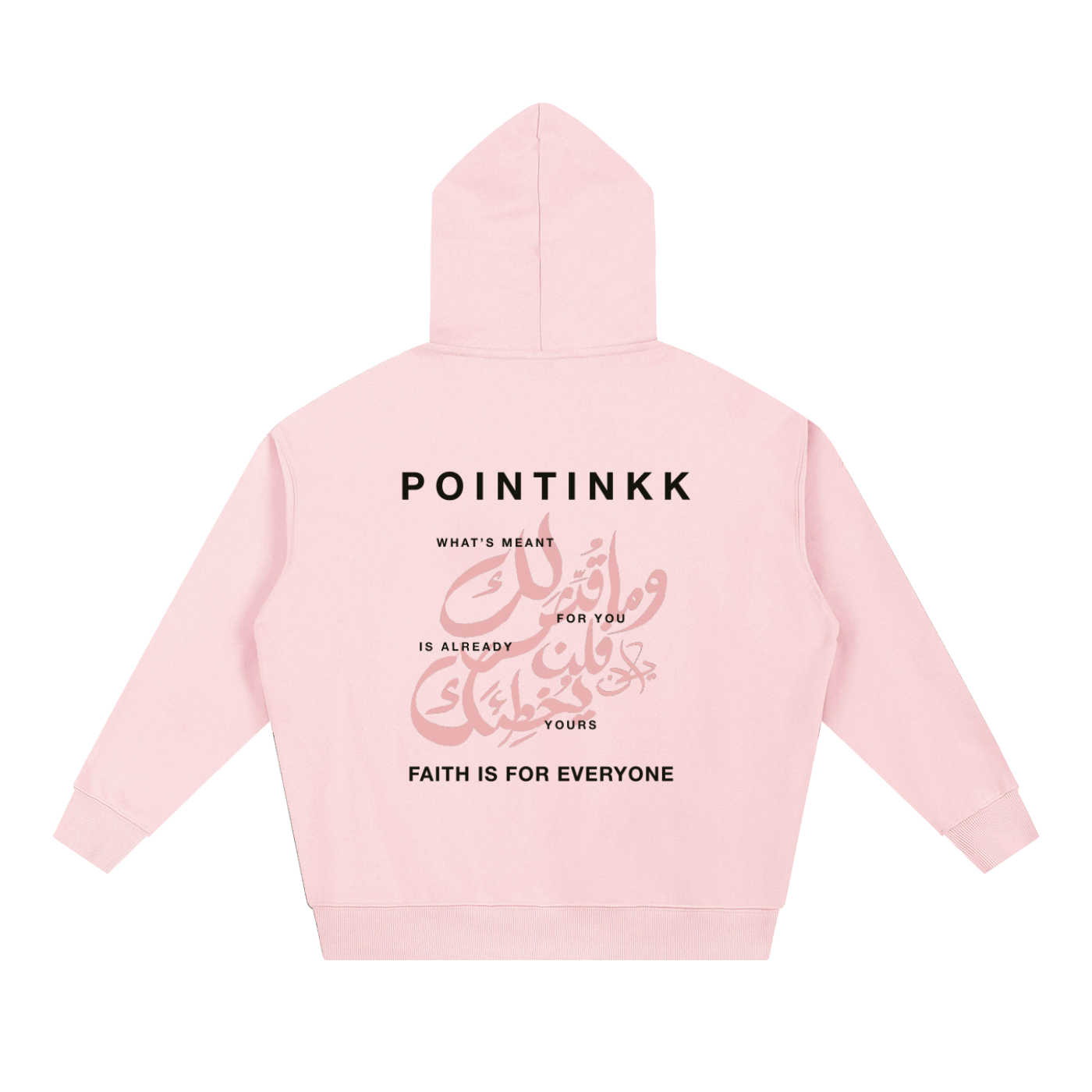 QADAR PINK BLACK Essential Heavyweight Hoodie