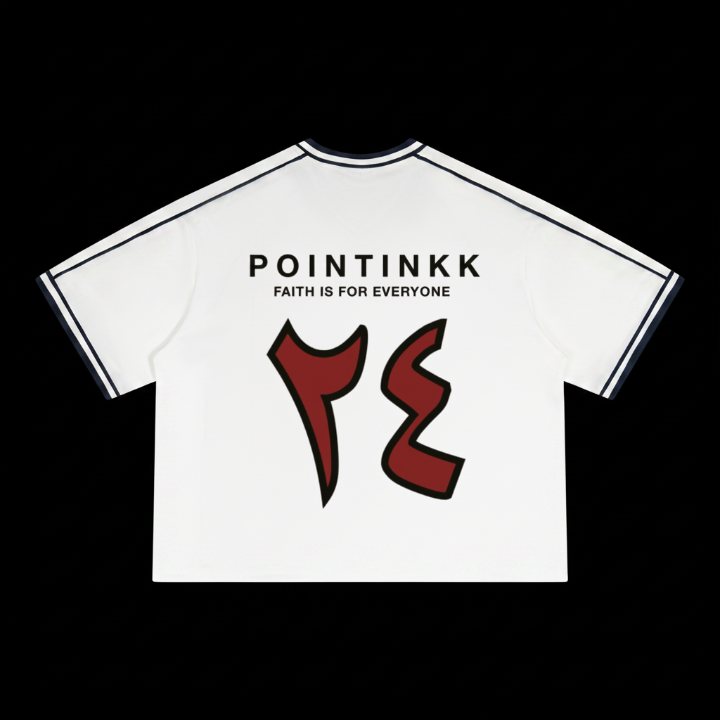 White Pointinkk Football Jersey