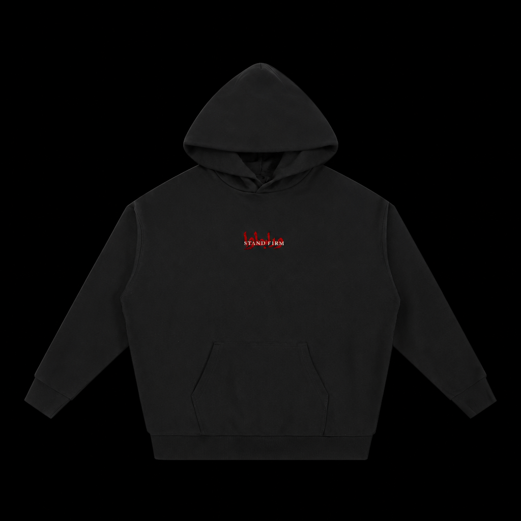 Stand Firm Black Heavyweight Hoodie