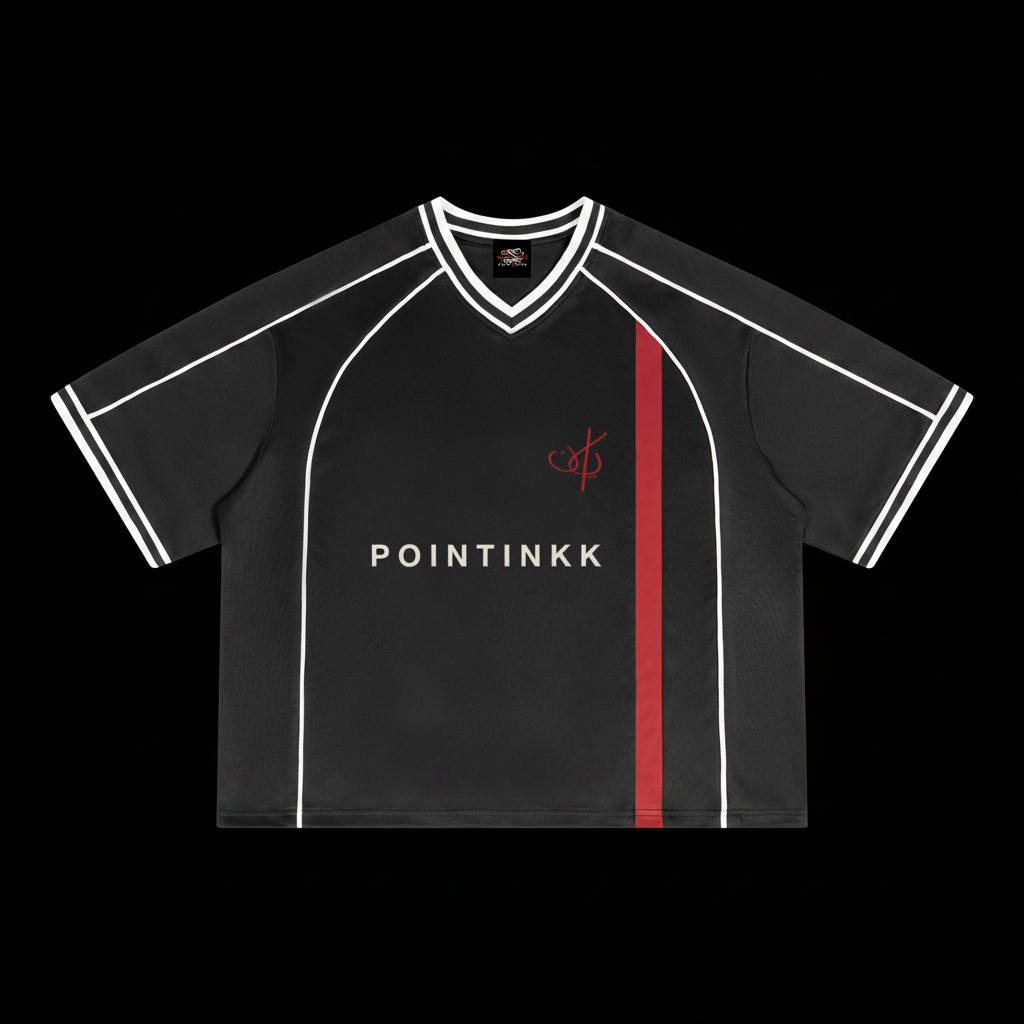 Black Pointinkk Football Jersey