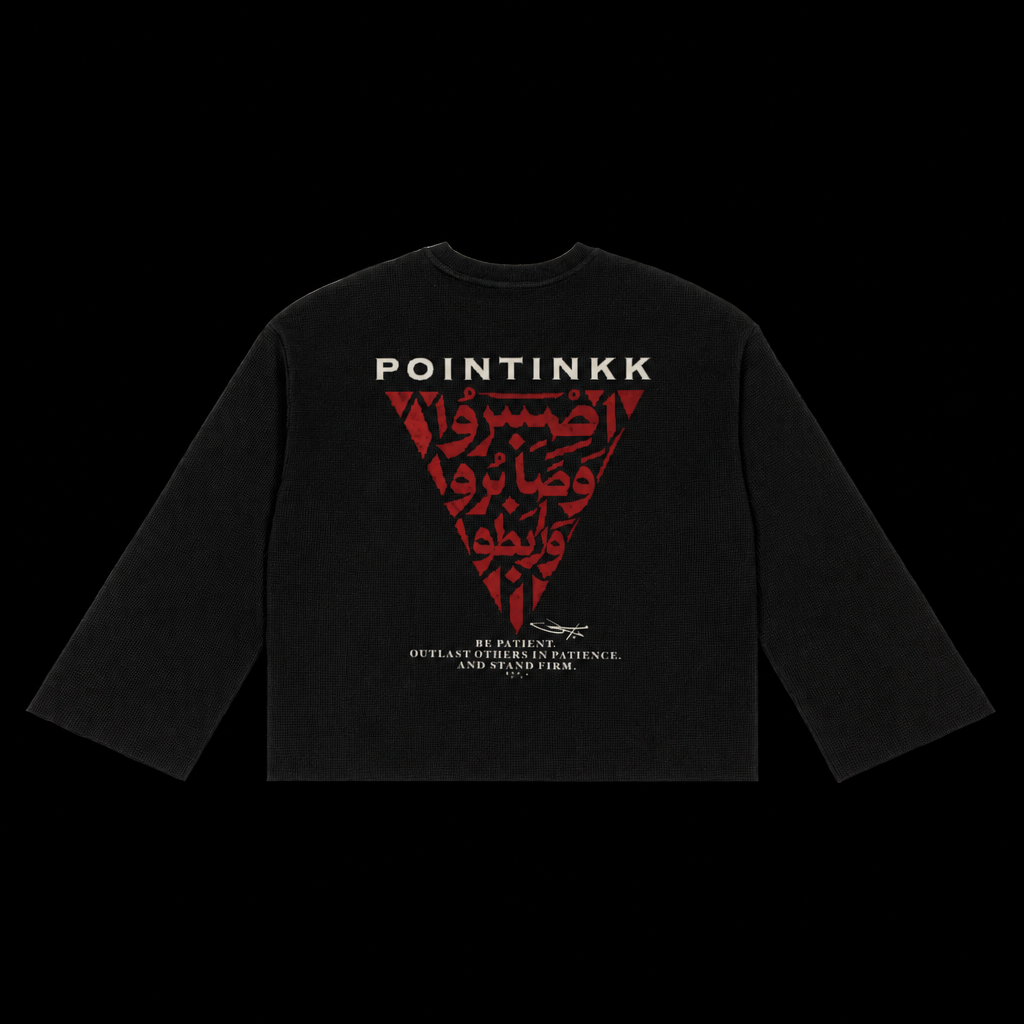 Stand Firm Black Waffle Long Sleeve