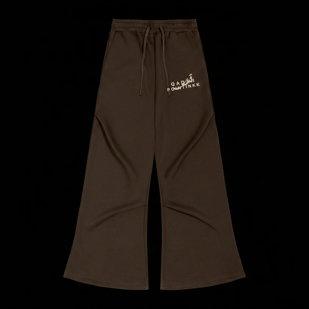 Qadar Brown Wide Leg Sweats