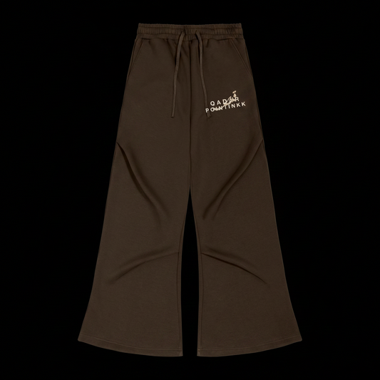 Qadar Brown Wide Leg Sweats