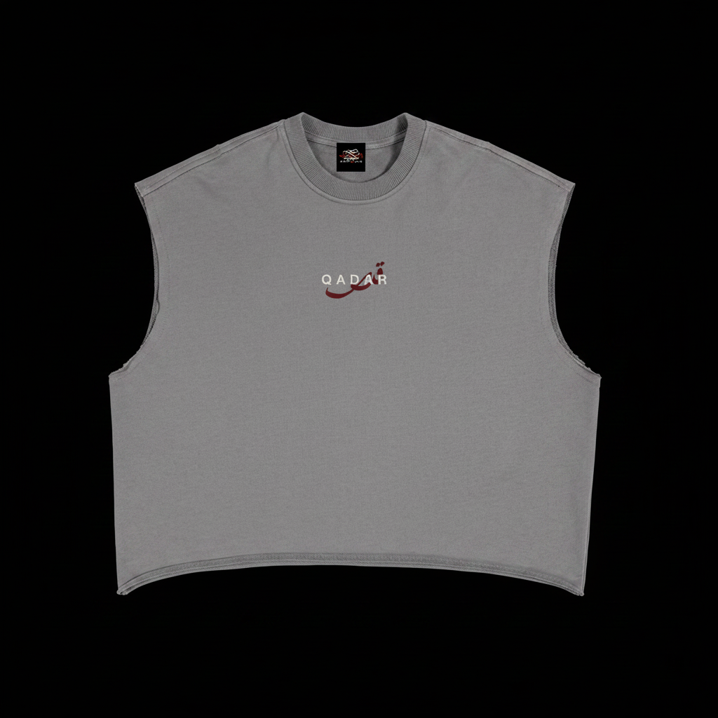 Qadar Gray Boxy Tank