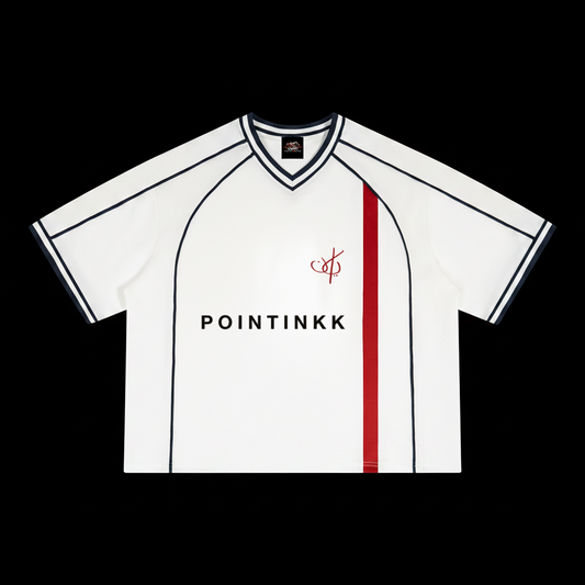 White Pointinkk Football Jersey