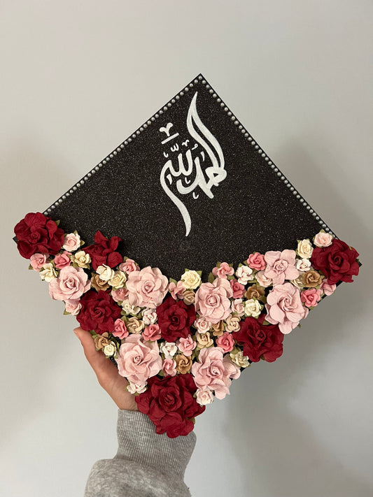 Allhamdullilah flower Grad Cap
