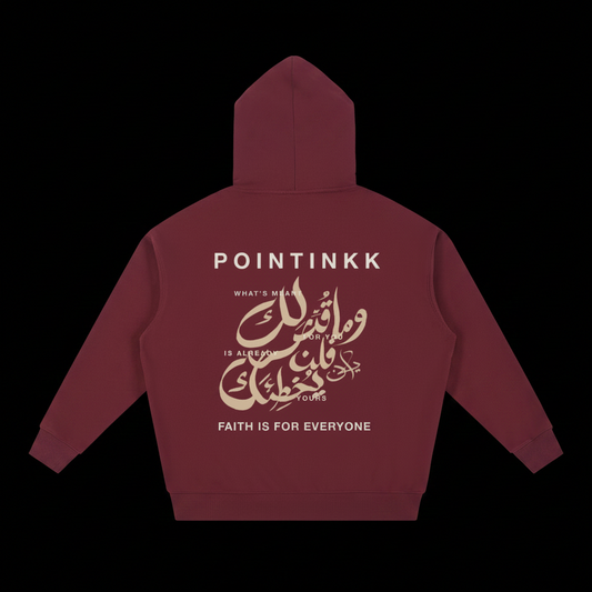 Qadar Dull Red Heavyweight Hoodie