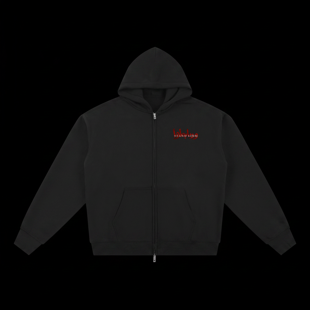 Stand Firm Black Heavyweight Zip-Up