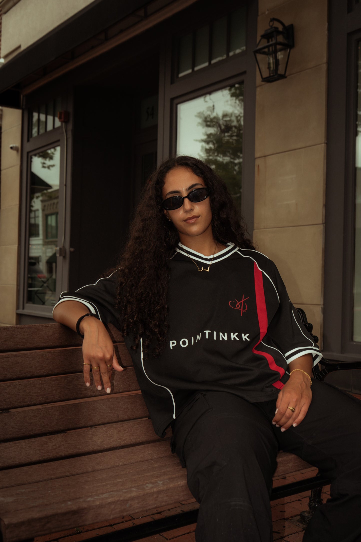 Black Pointinkk Football Jersey