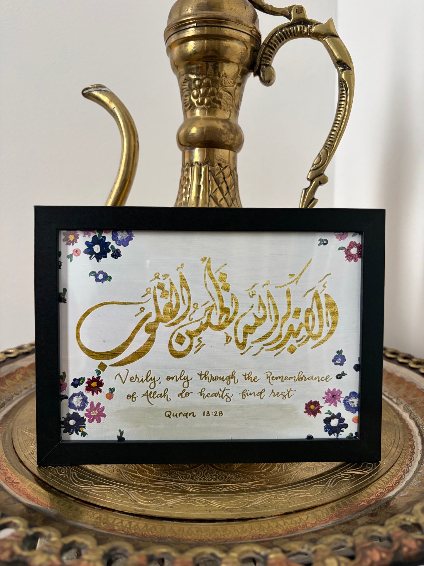 "Hearts Find Rest" Flower Framed Print
