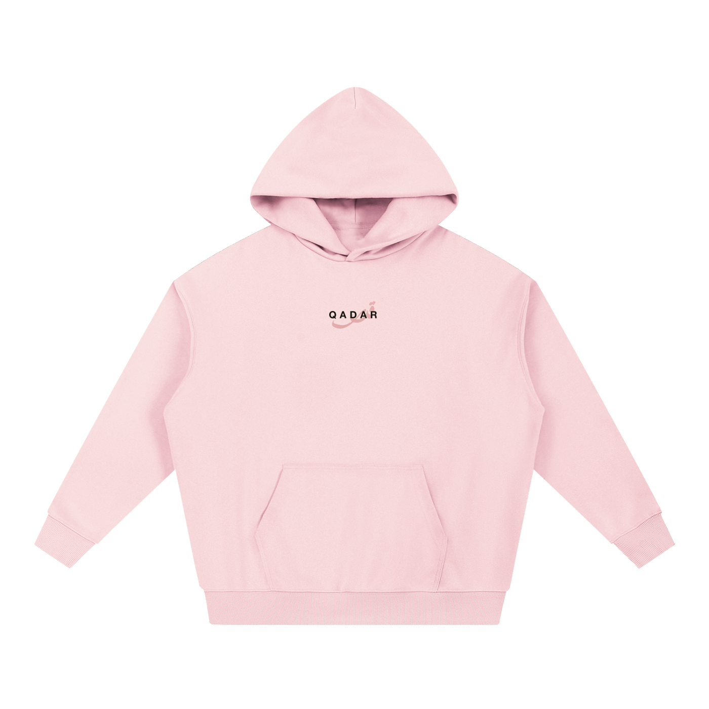 QADAR PINK BLACK Essential Heavyweight Hoodie