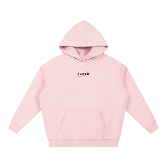 QADAR PINK BLACK Essential Heavyweight Hoodie