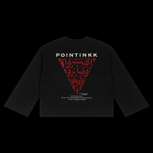 Stand Firm Black Waffle Long Sleeve
