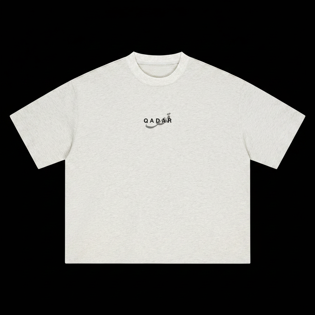 Qadar Light Gray Heavyweight Tee