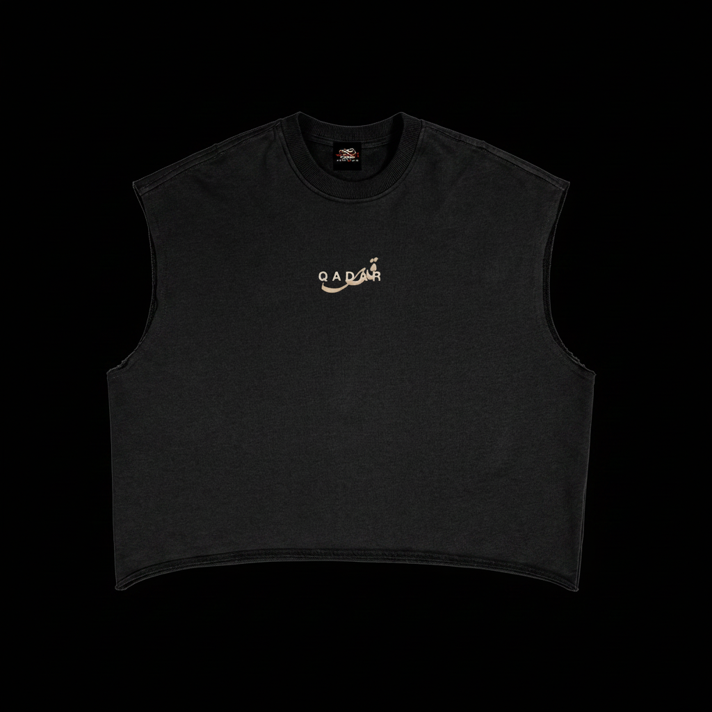 Qadar Black Boxy Tank