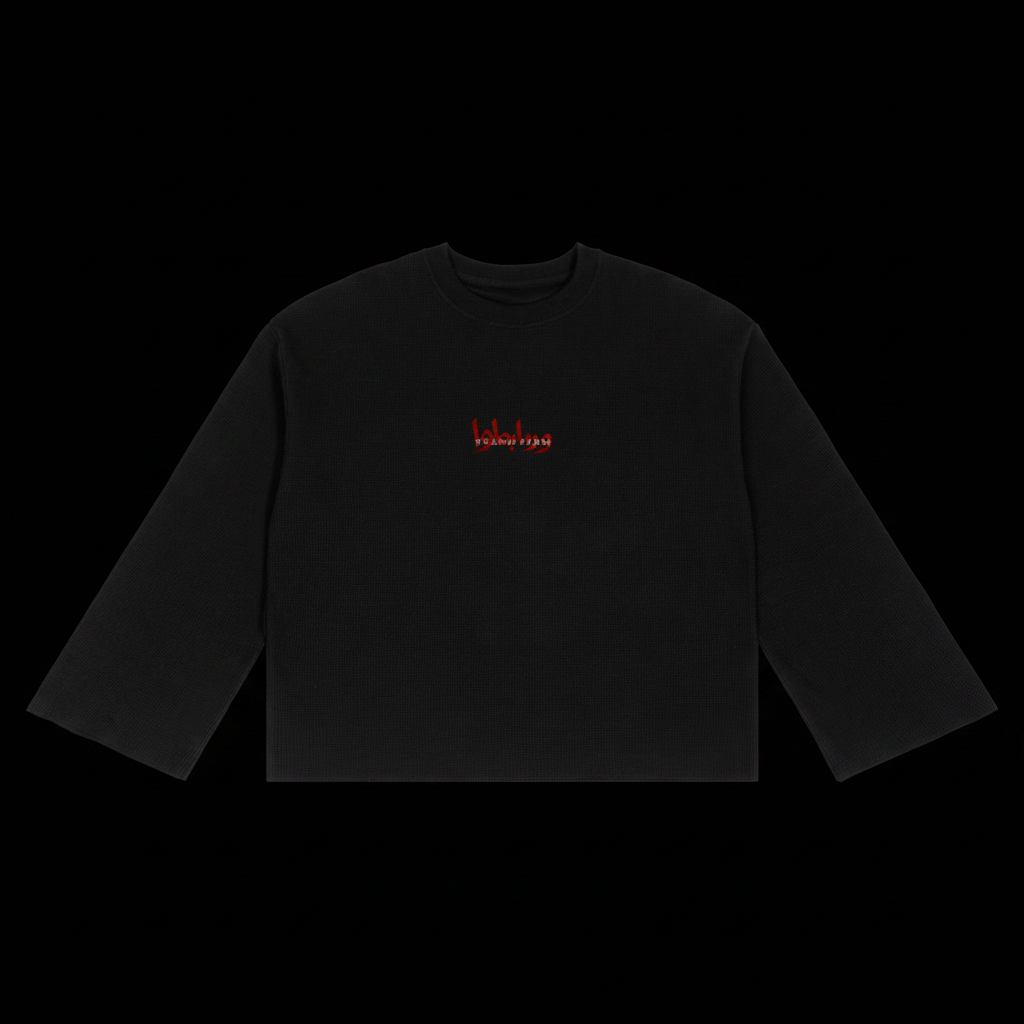 Stand Firm Black Waffle Long Sleeve