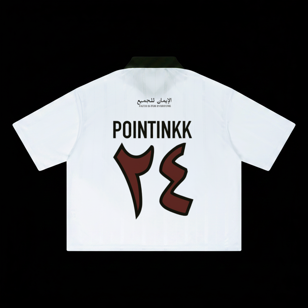 OG White Pointinkk Soccer Jersey