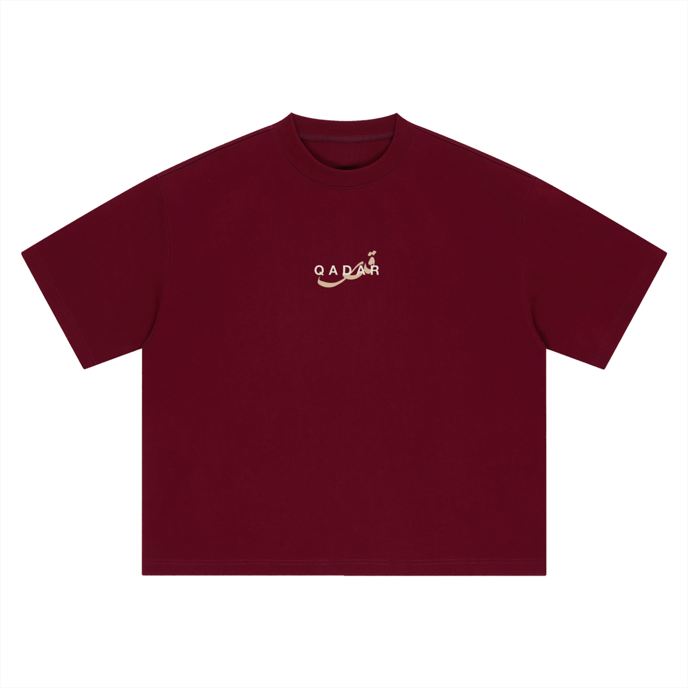 QADAR DULL RED Boxy Oversized T-Shirt